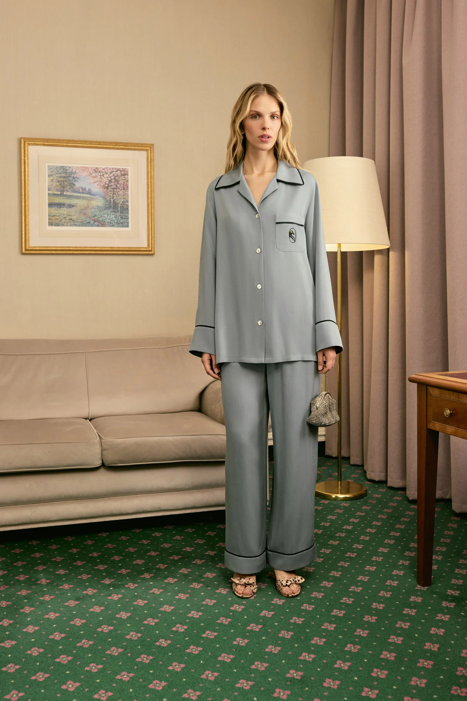 Finnegan Unisex Pajama Shirt In Grey - Sleeper